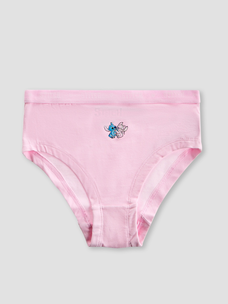 Pack of 7 Cotton Briefs with Stitch and Angel Print