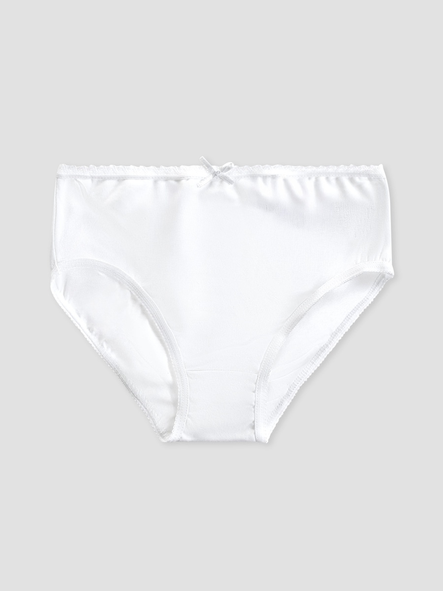 Pack of 10 Cotton Briefs with Lace Trim