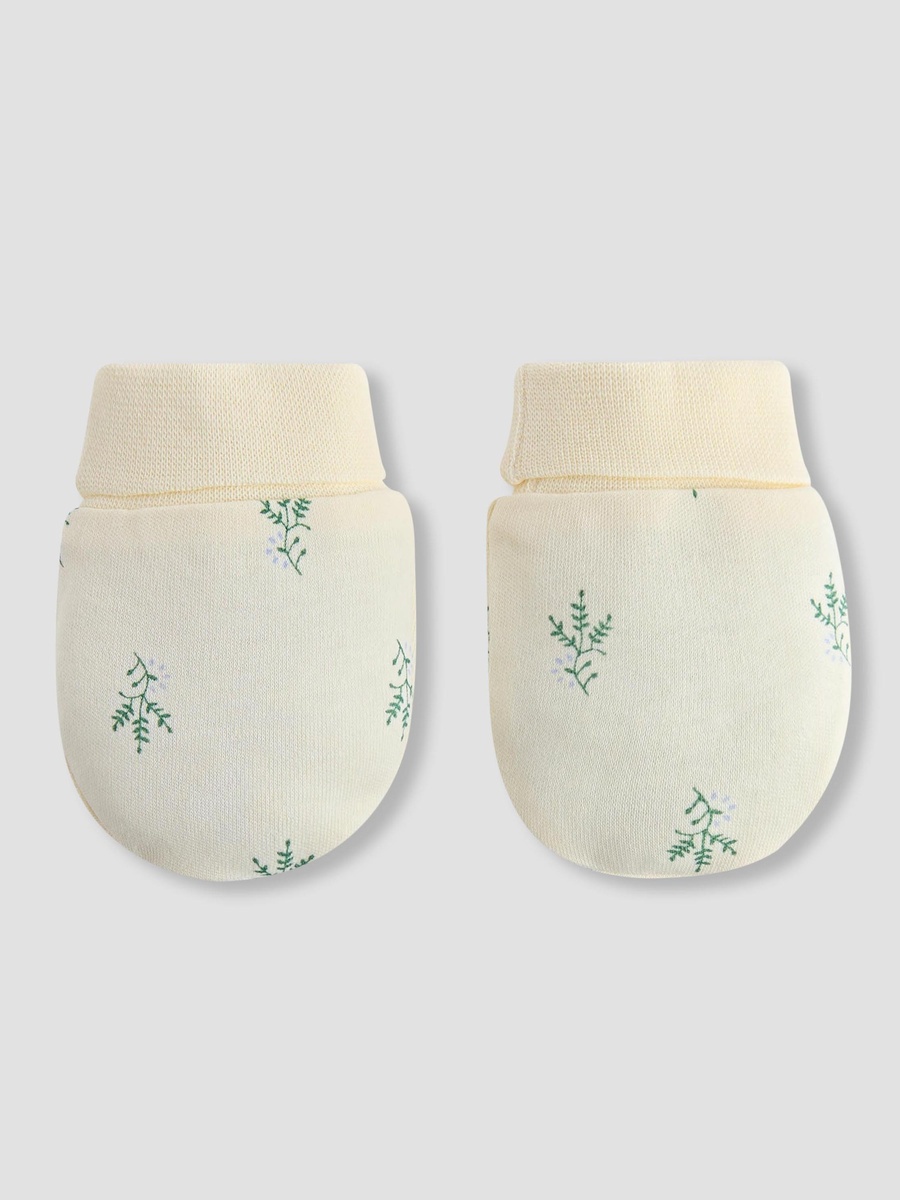 Pack of 2 Mittens with Floral Print 0-36 Months