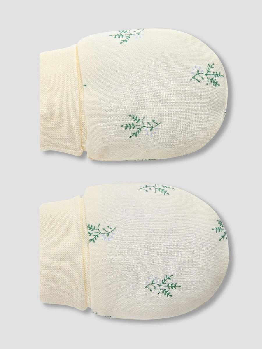 Pack of 2 Mittens with Floral Print 0-36 Months