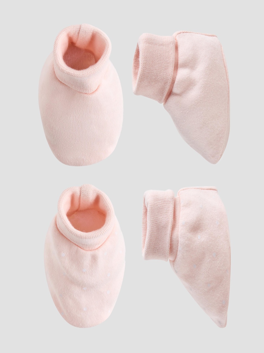 Pack of 2 Booties with Textured Hem