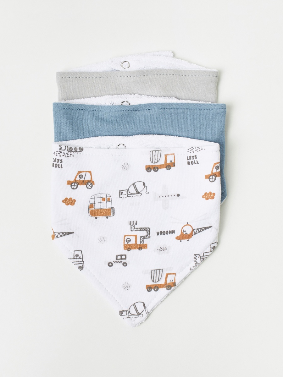 5-Piece Printed Bibs and Booties Set