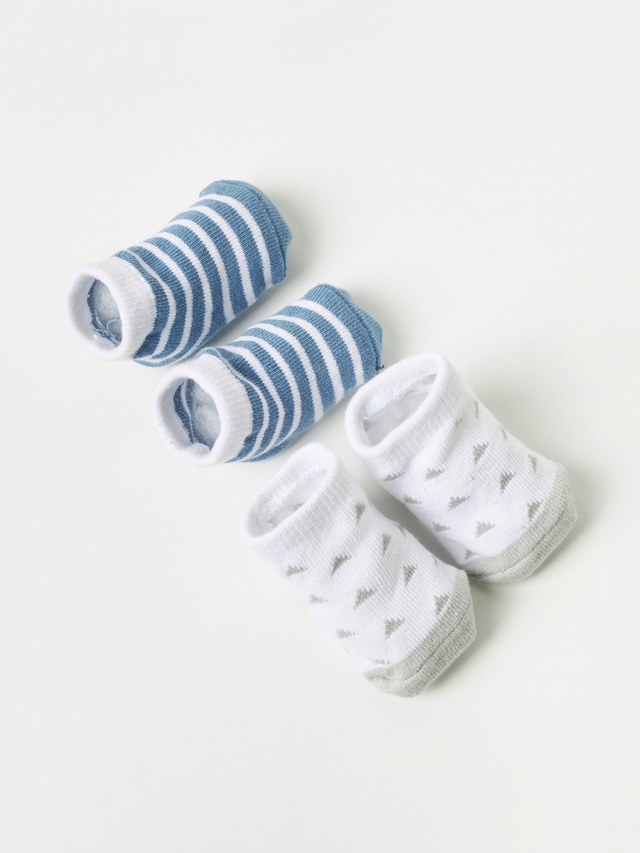 5-Piece Printed Bibs and Booties Set