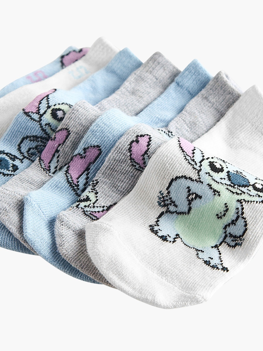 Pack of 7 Stitch Print Ankle Length Socks