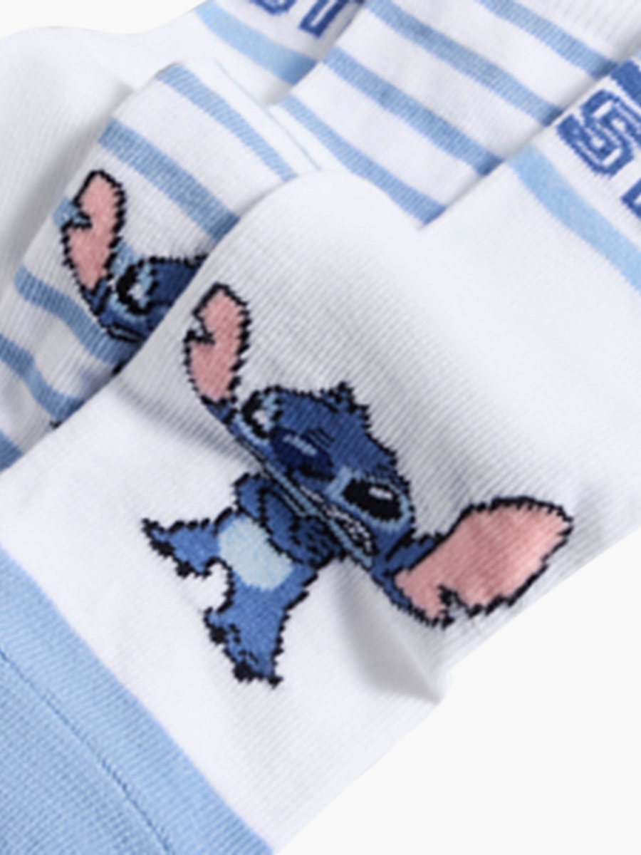 Pack of 3 Stitch Print Ankle Length Socks