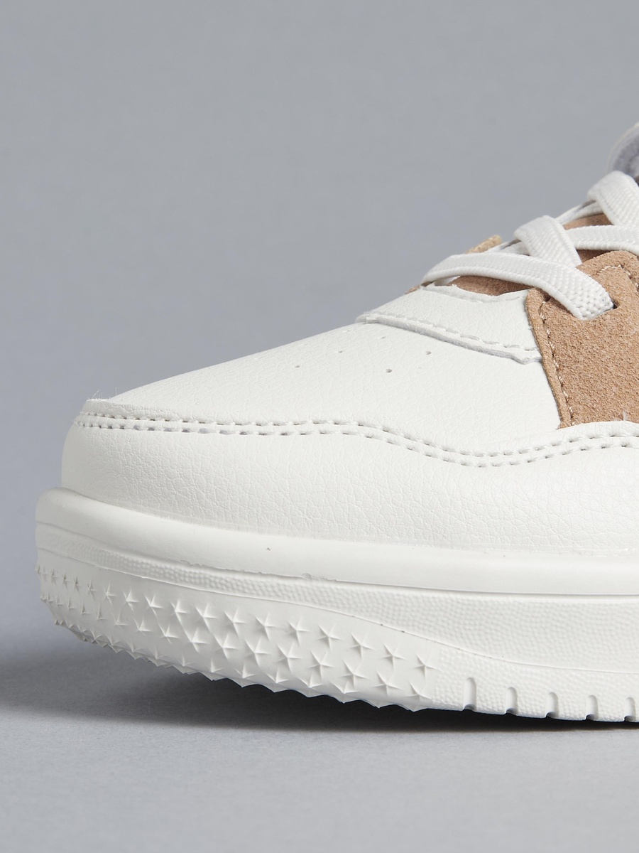 Panelled Sneakers with Hook and Loop Closure