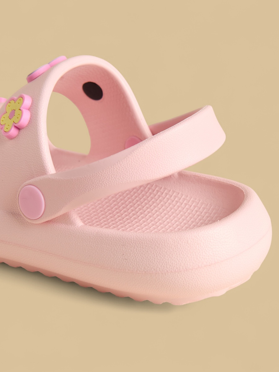 Applique Accent Double Strap Slides with Backstrap