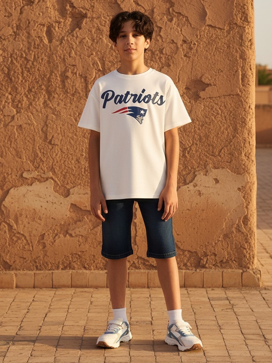 Patriots Print Oversized T-Shirt