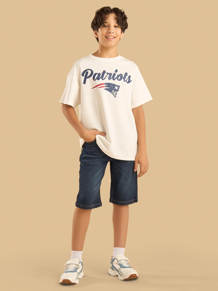 Patriots Print Oversized T-Shirt