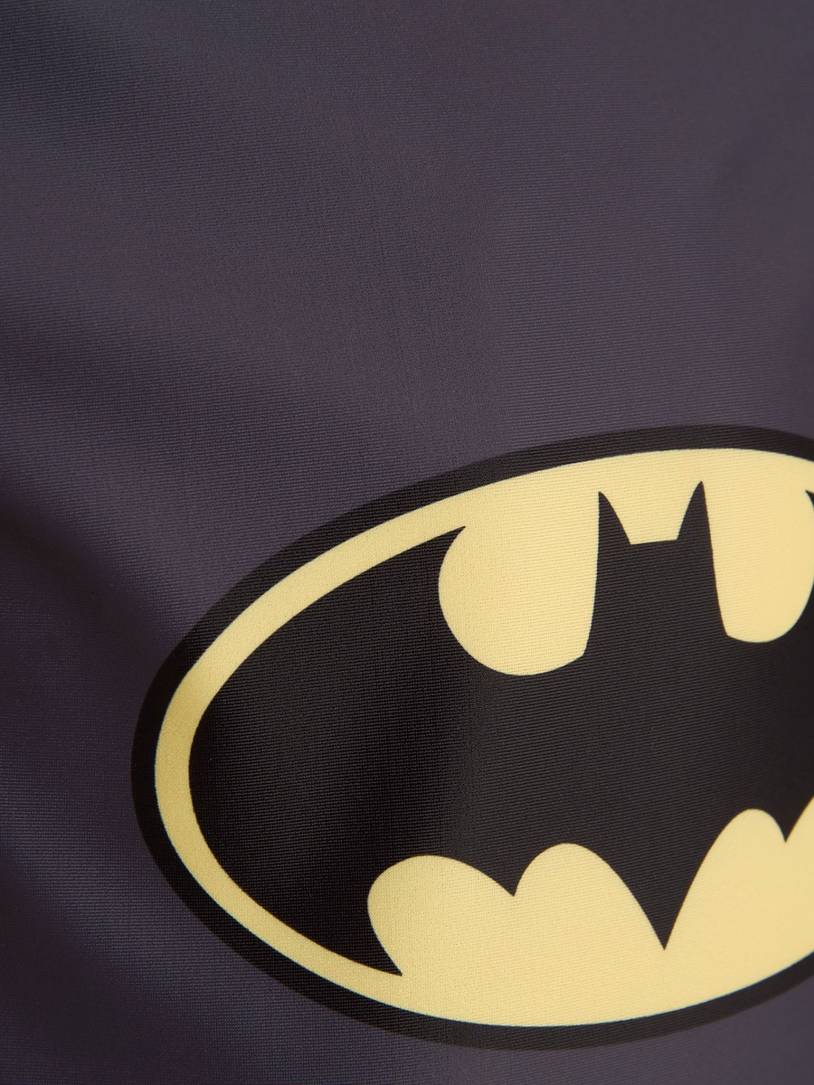 Batman Print Cotton T-Shirt and Swim Shorts Set