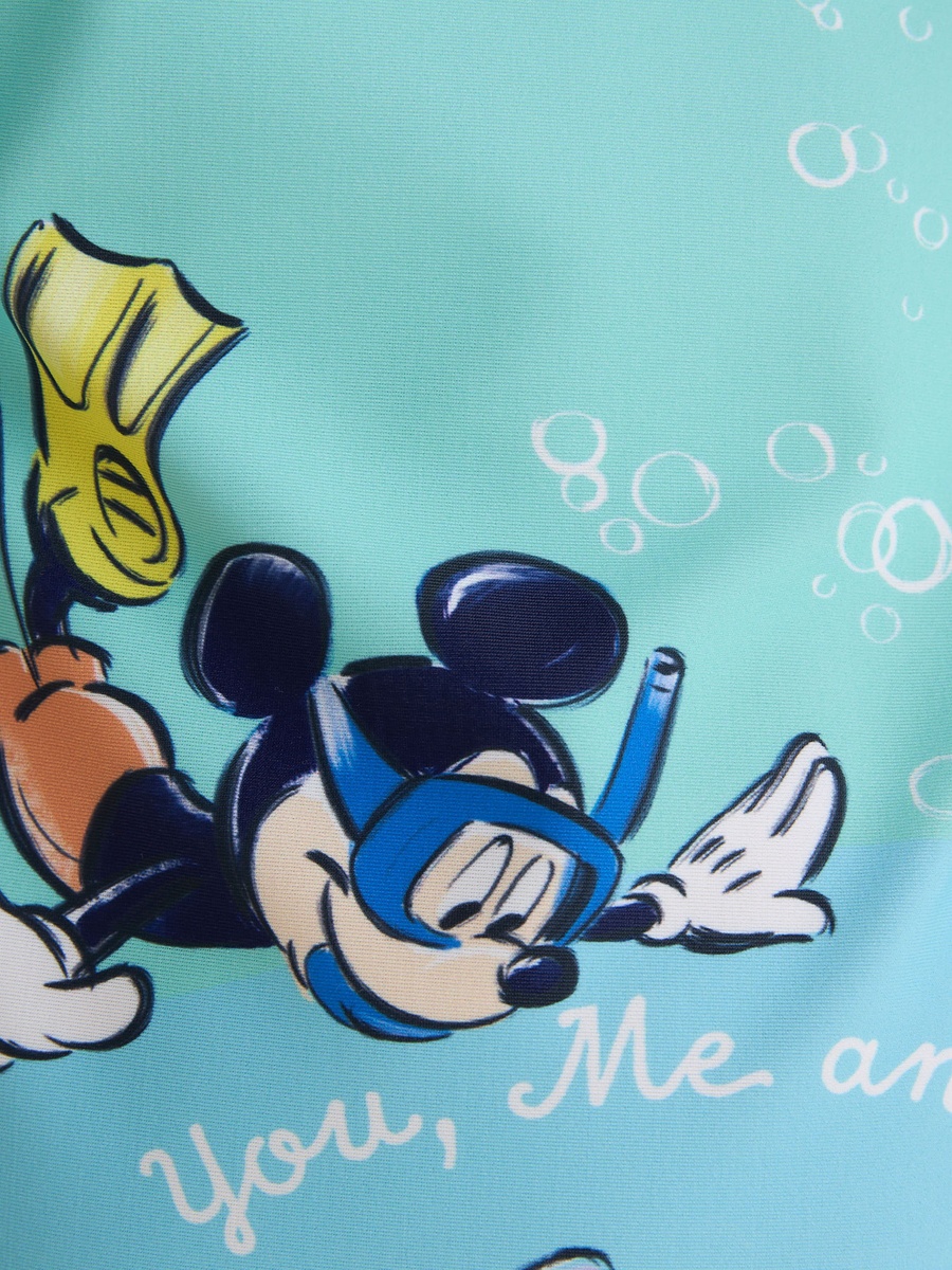 Mickey Mouse and Friends Print Swim T-Shirt and Shorts Set