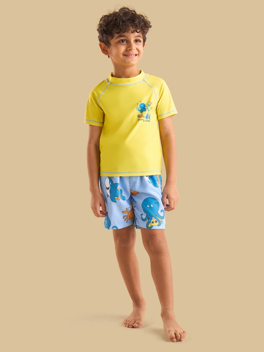 Printed Cotton Rashguard Set