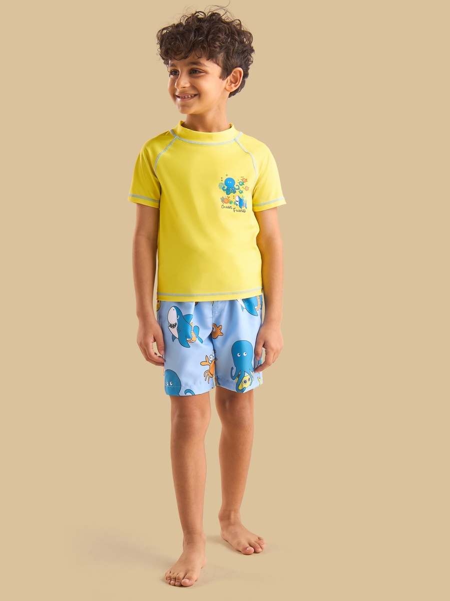 Printed Cotton Rashguard Set