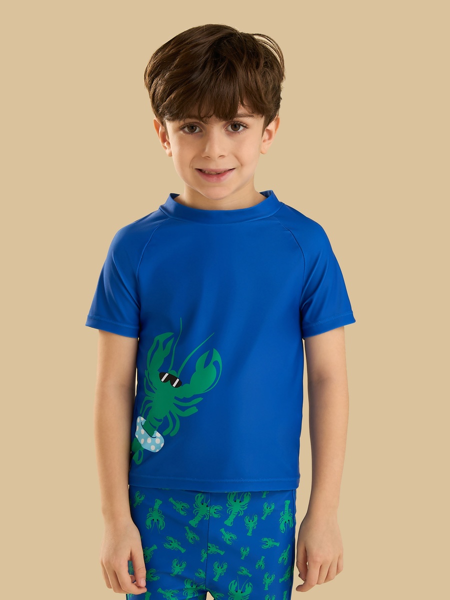Crab Print T-Shirt and Swim Shorts Set