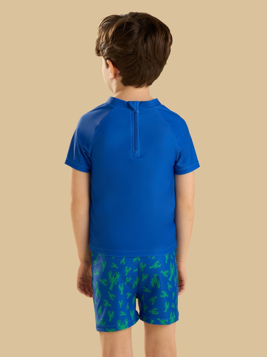 Crab Print T-Shirt and Swim Shorts Set