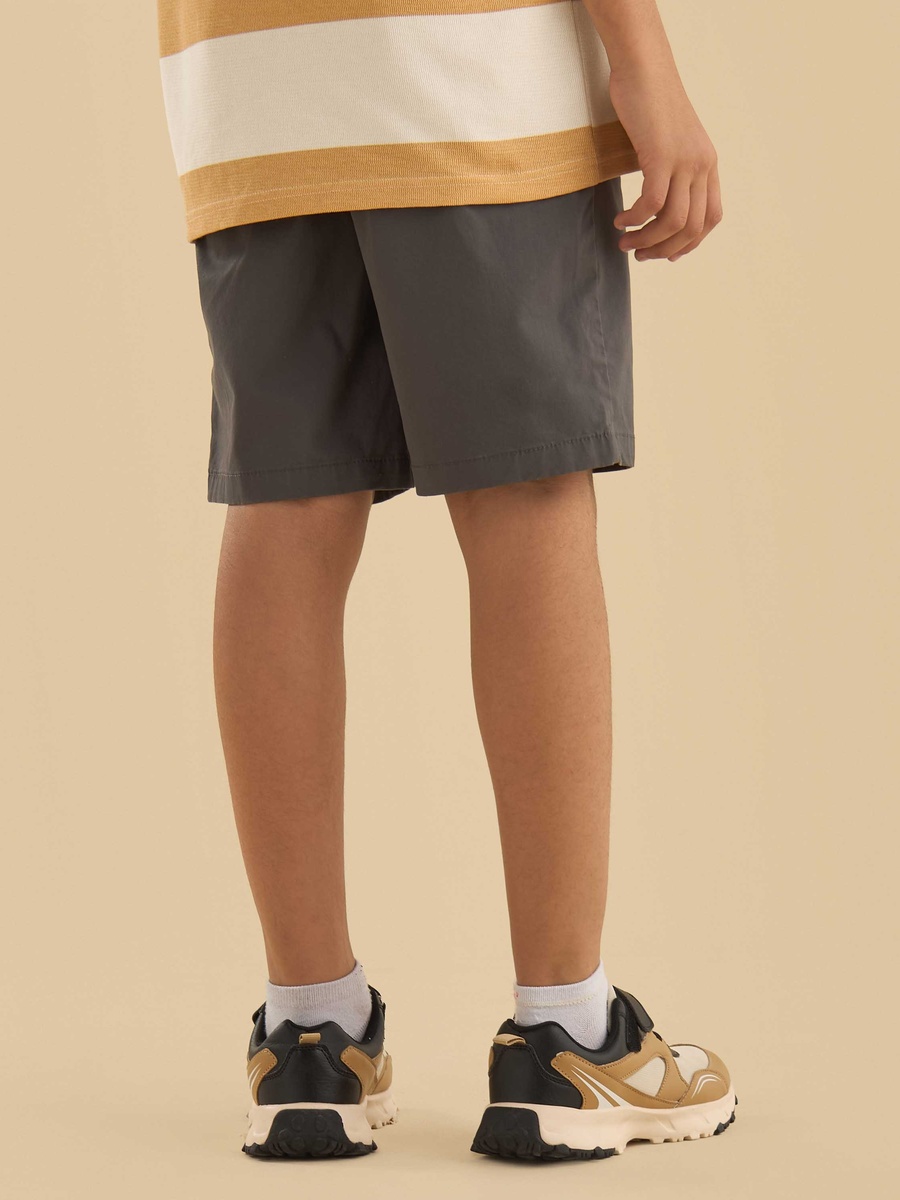 Plain Pull-On Shorts with Drawstring Closure