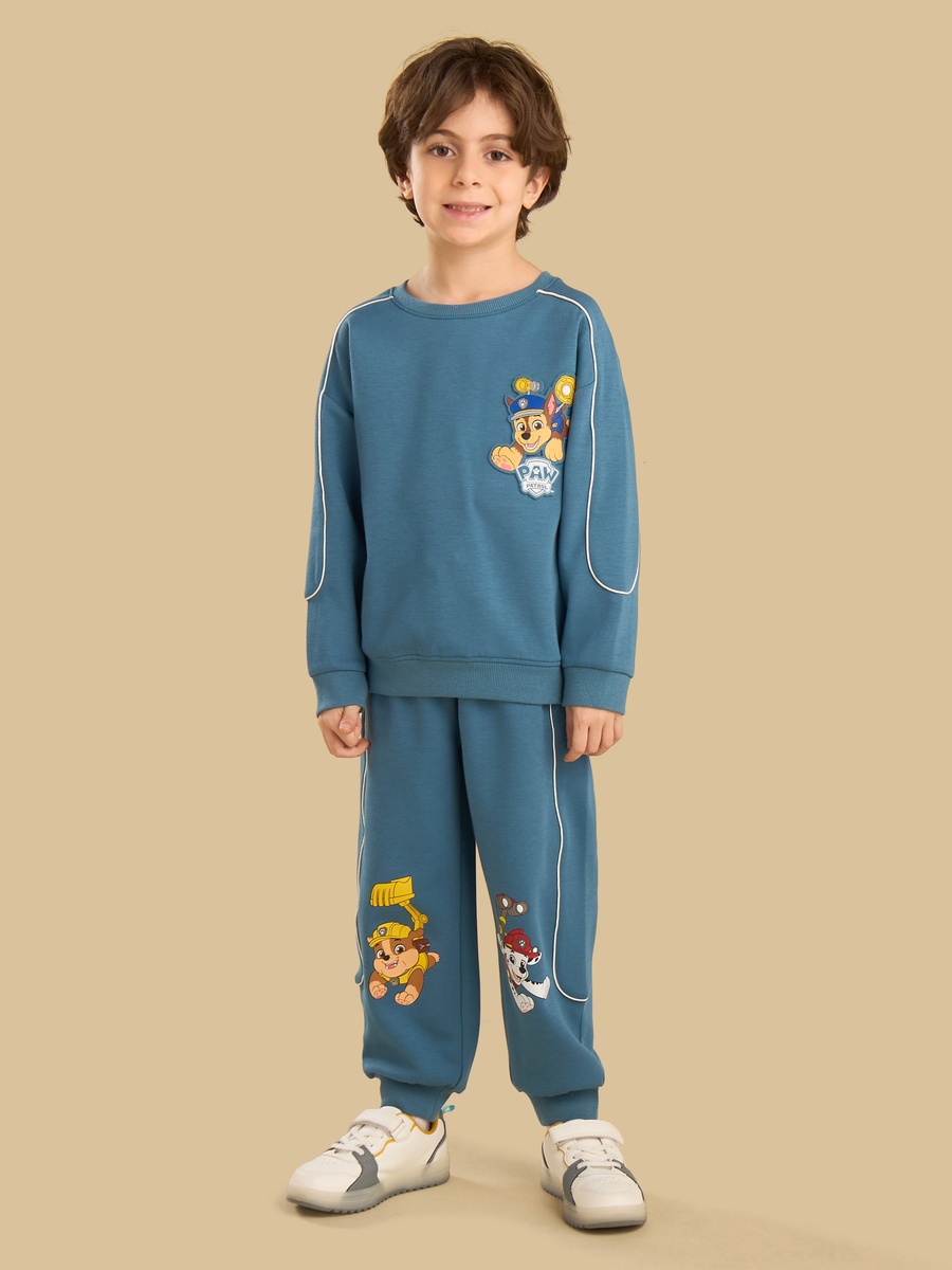 PAW Patrol Print Piping Detail Sweatshirt and Joggers Set