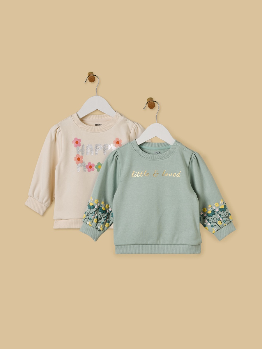 Pack of 2 - Floral Print Sweatshirt