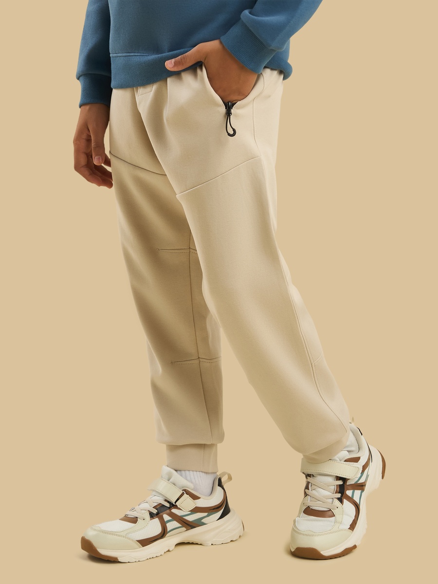 Panelled Interlock Joggers