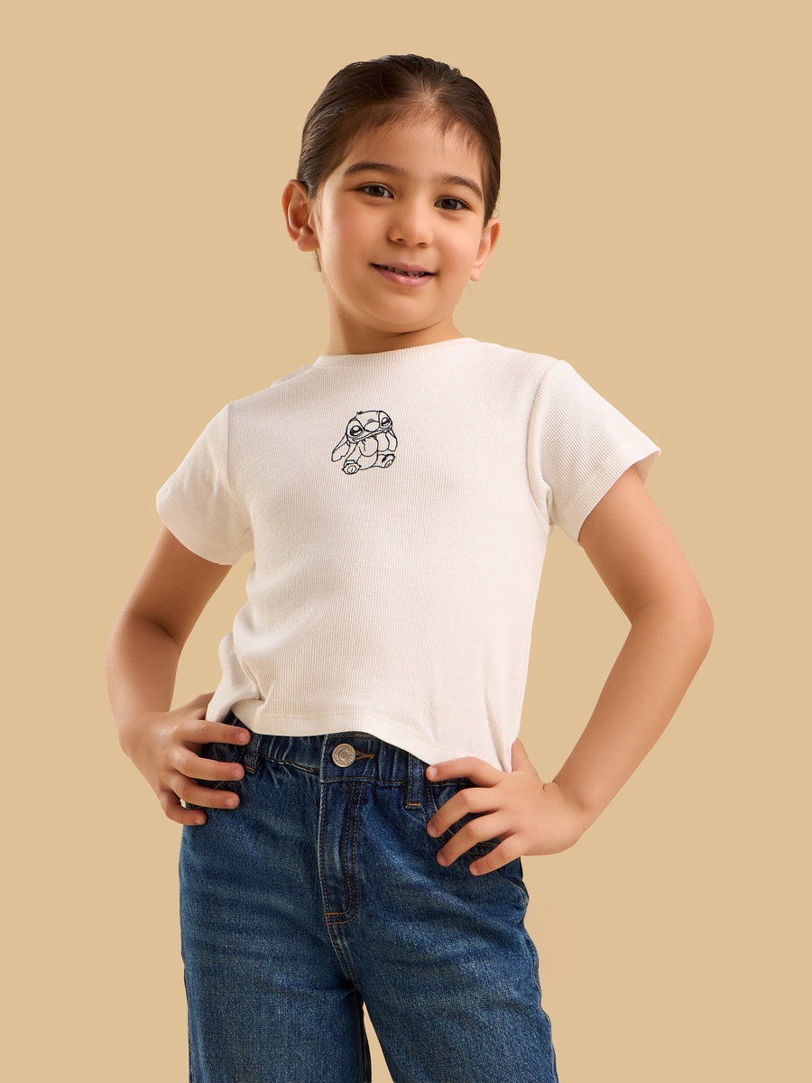Stitch Print Shirt and T-Shirt Set