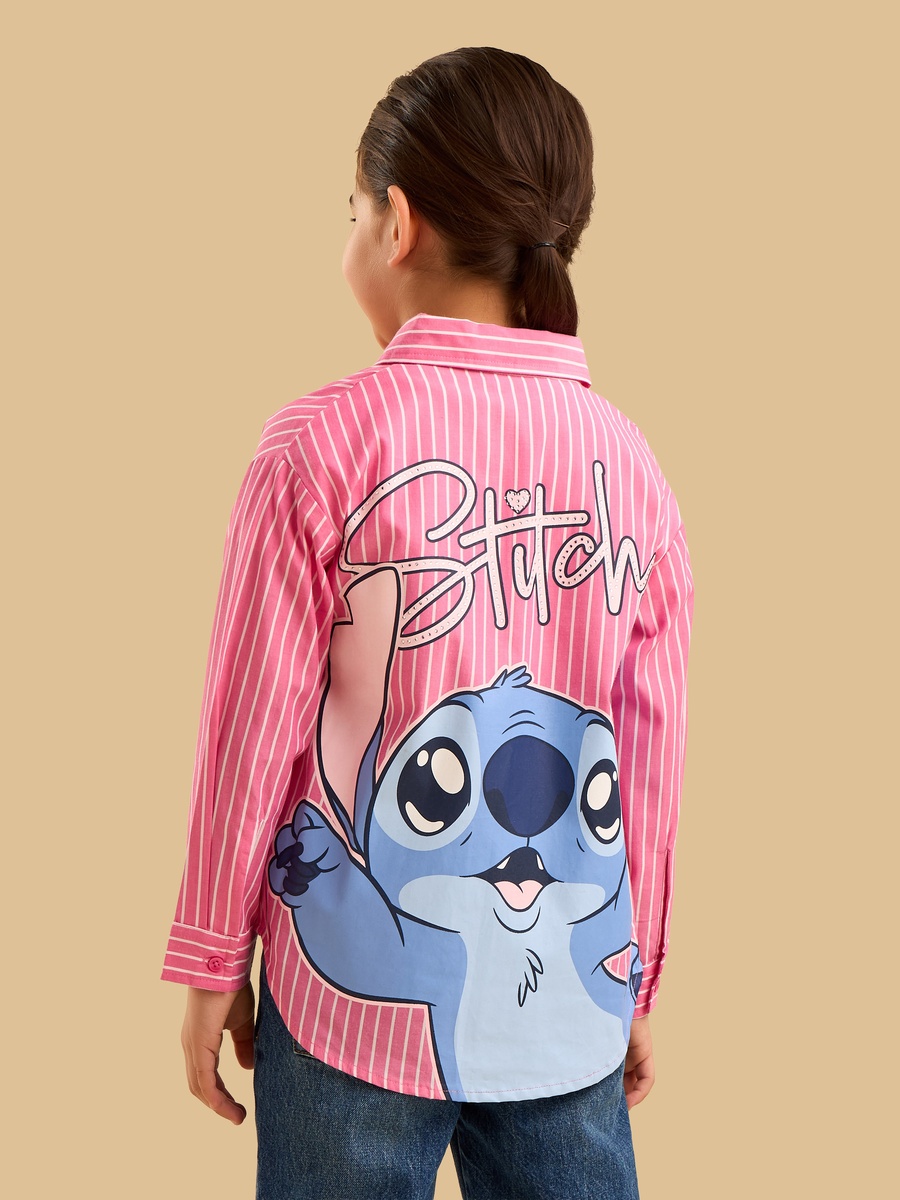 Stitch Print Shirt and T-Shirt Set