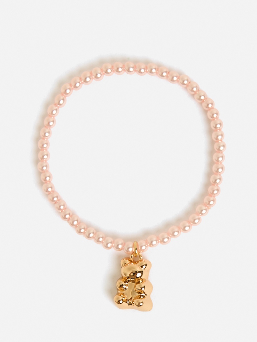 Teddy Bear Pendant Necklace with Bracelet