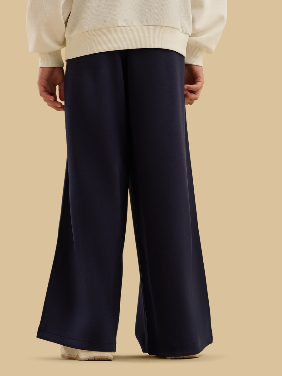 Stitch Print Wide Leg Pants