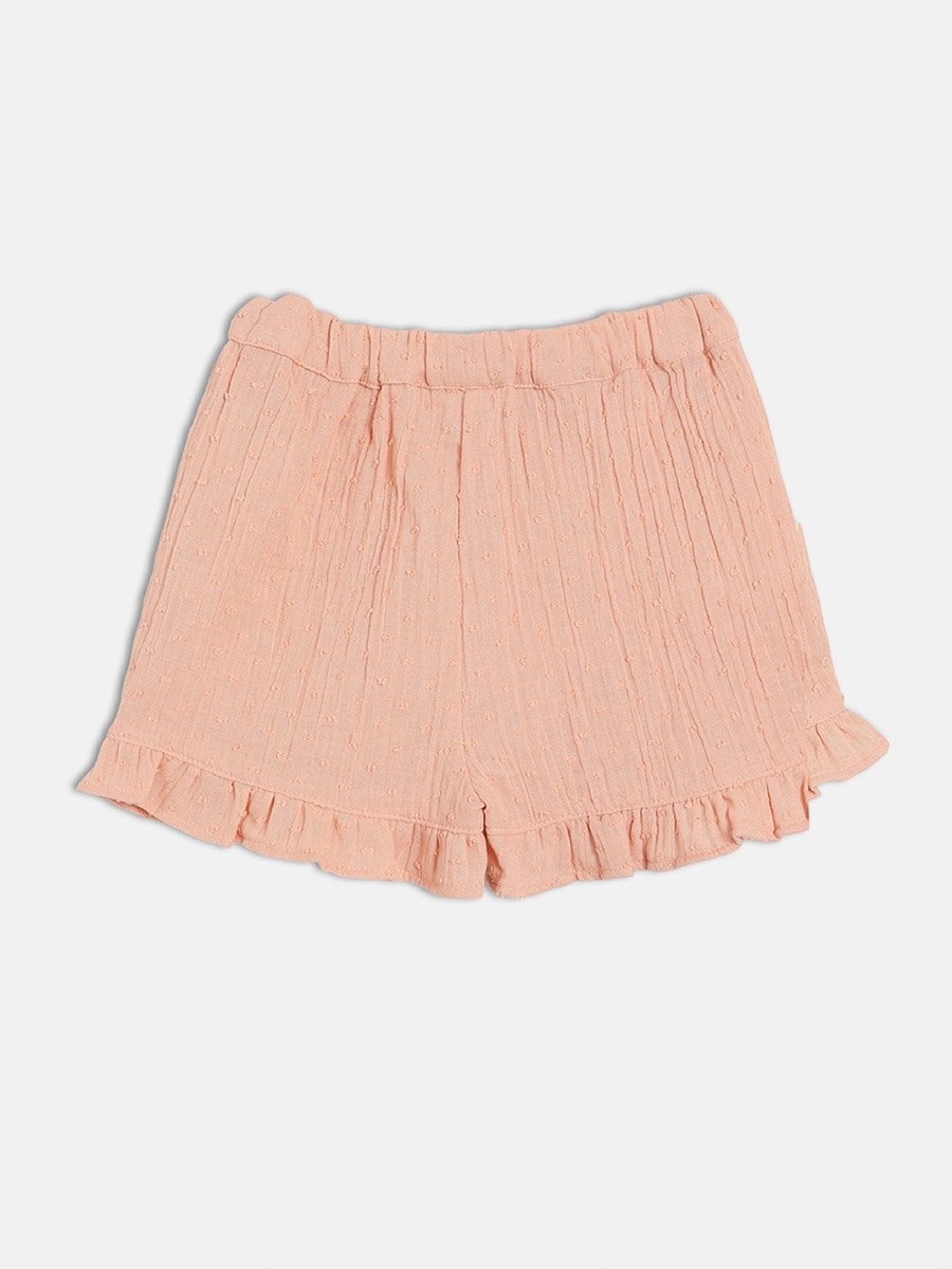 Girls Embroidered Cotton Top and Shorts Set