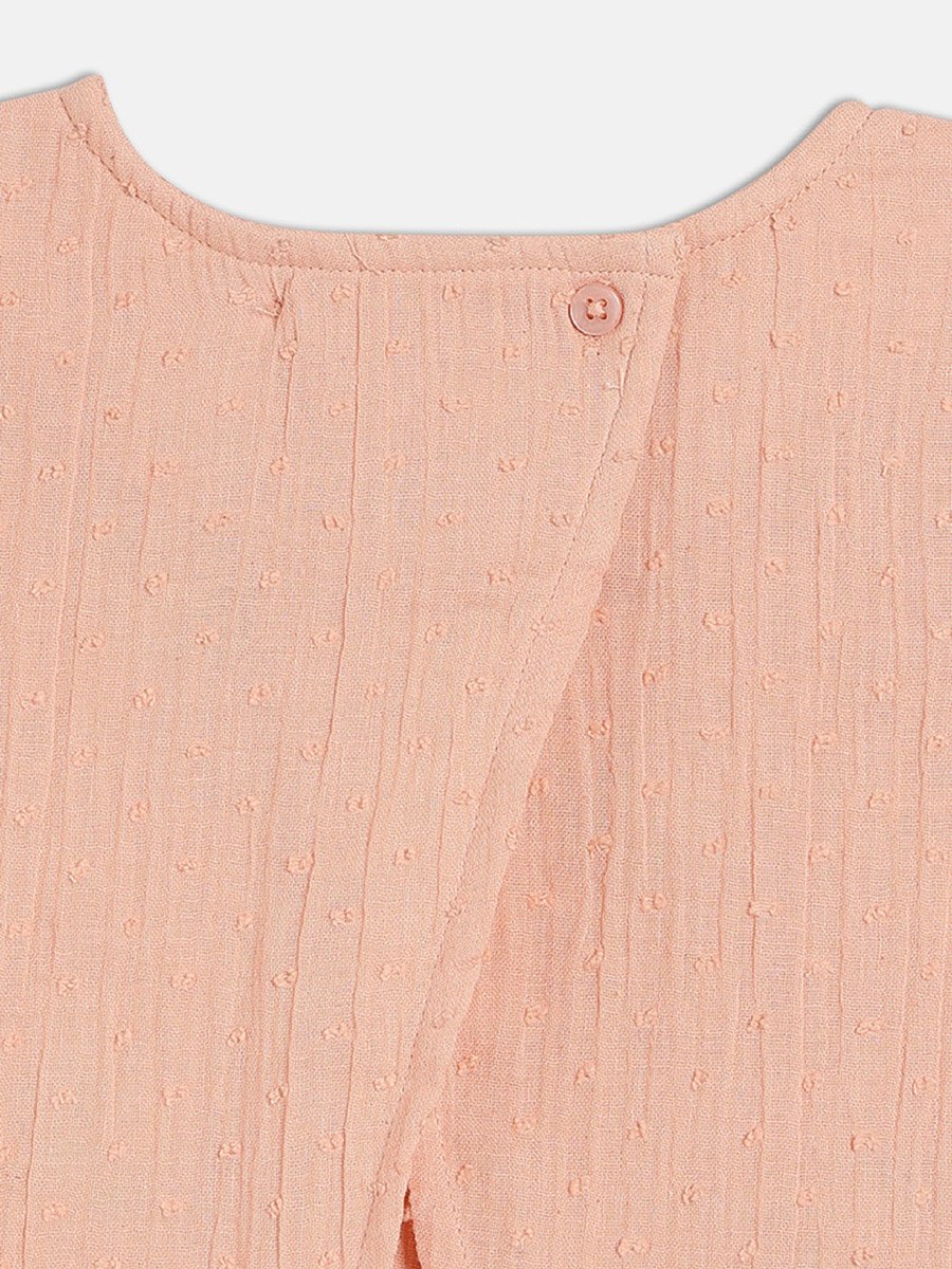 Girls Embroidered Cotton Top and Shorts Set