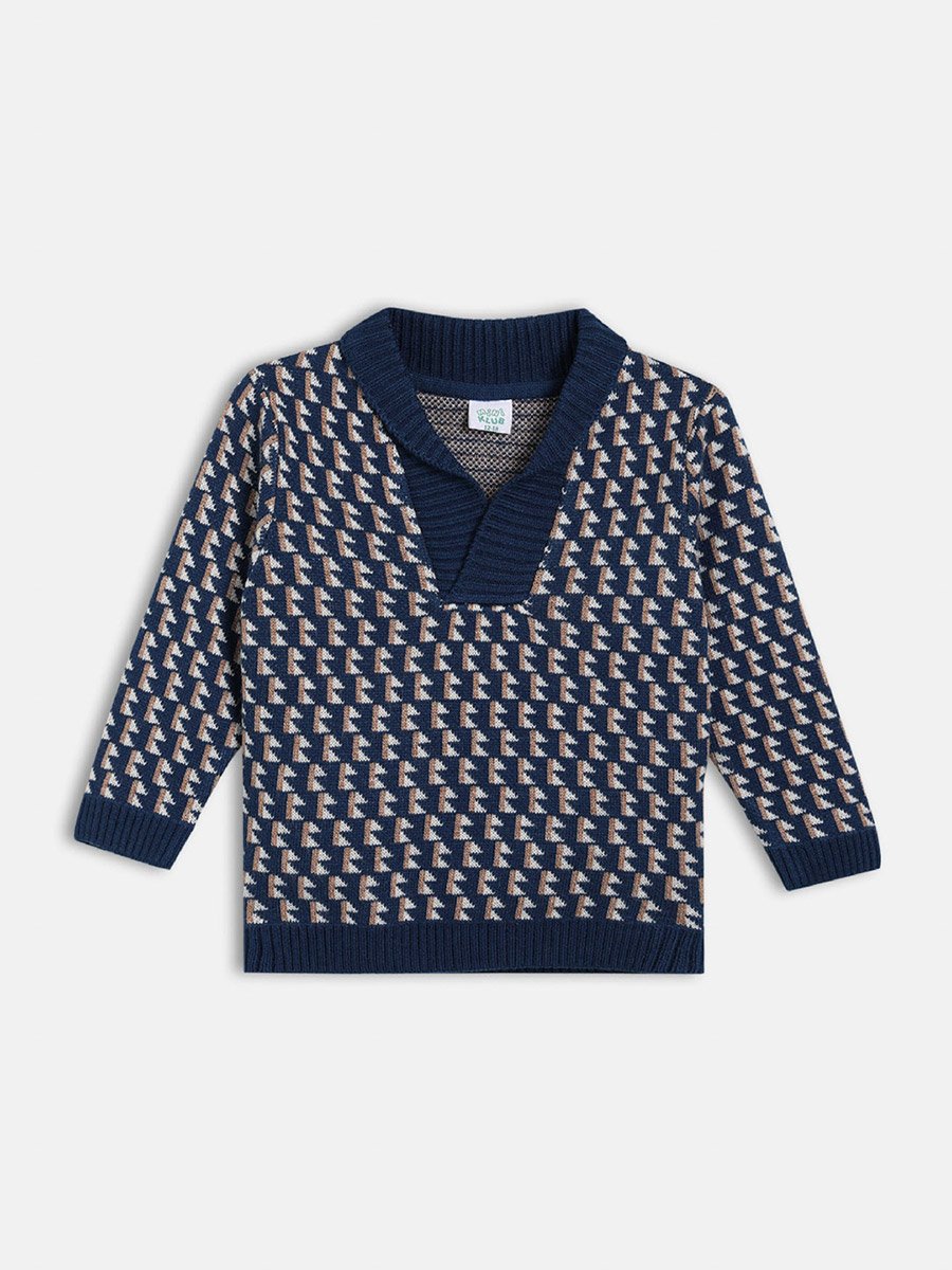 Boys Patterned Knit Sweater