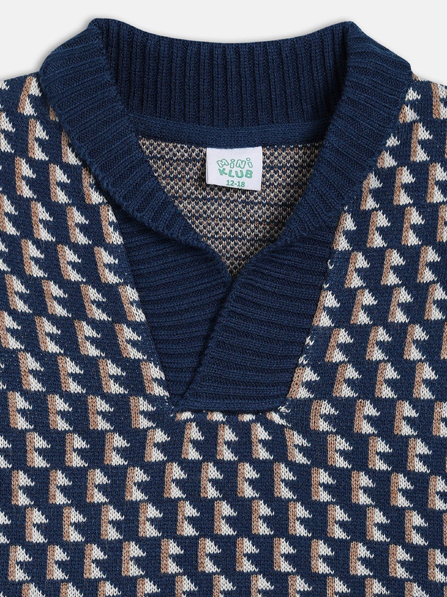 Boys Patterned Knit Sweater