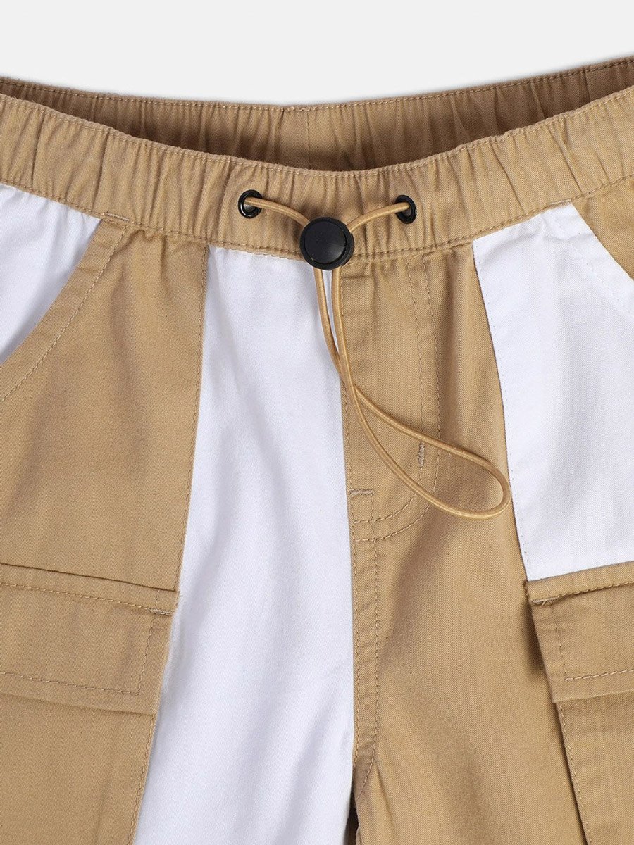 Boys Colorblock Cotton Cargo Shorts
