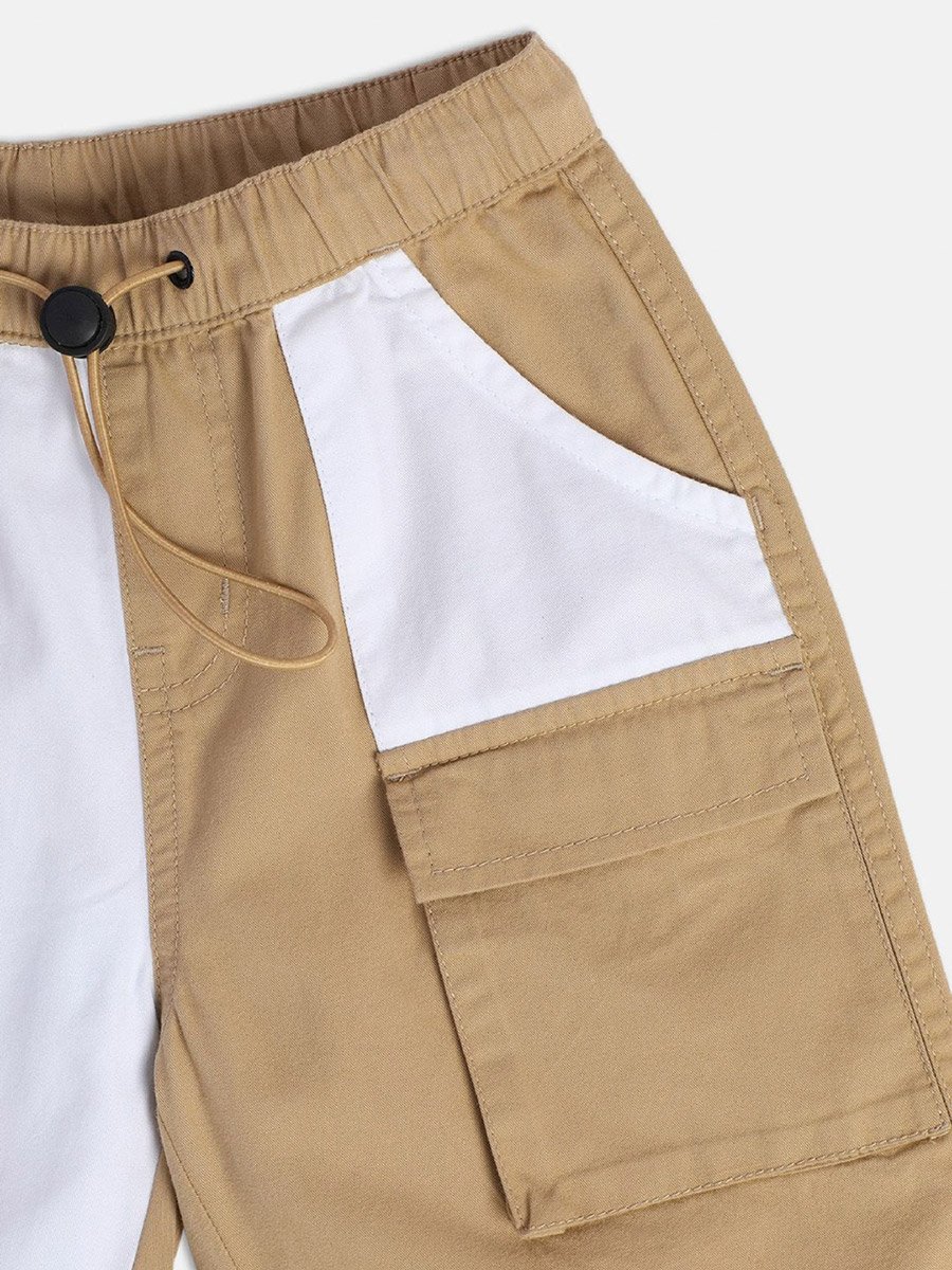 Boys Colorblock Cotton Cargo Shorts
