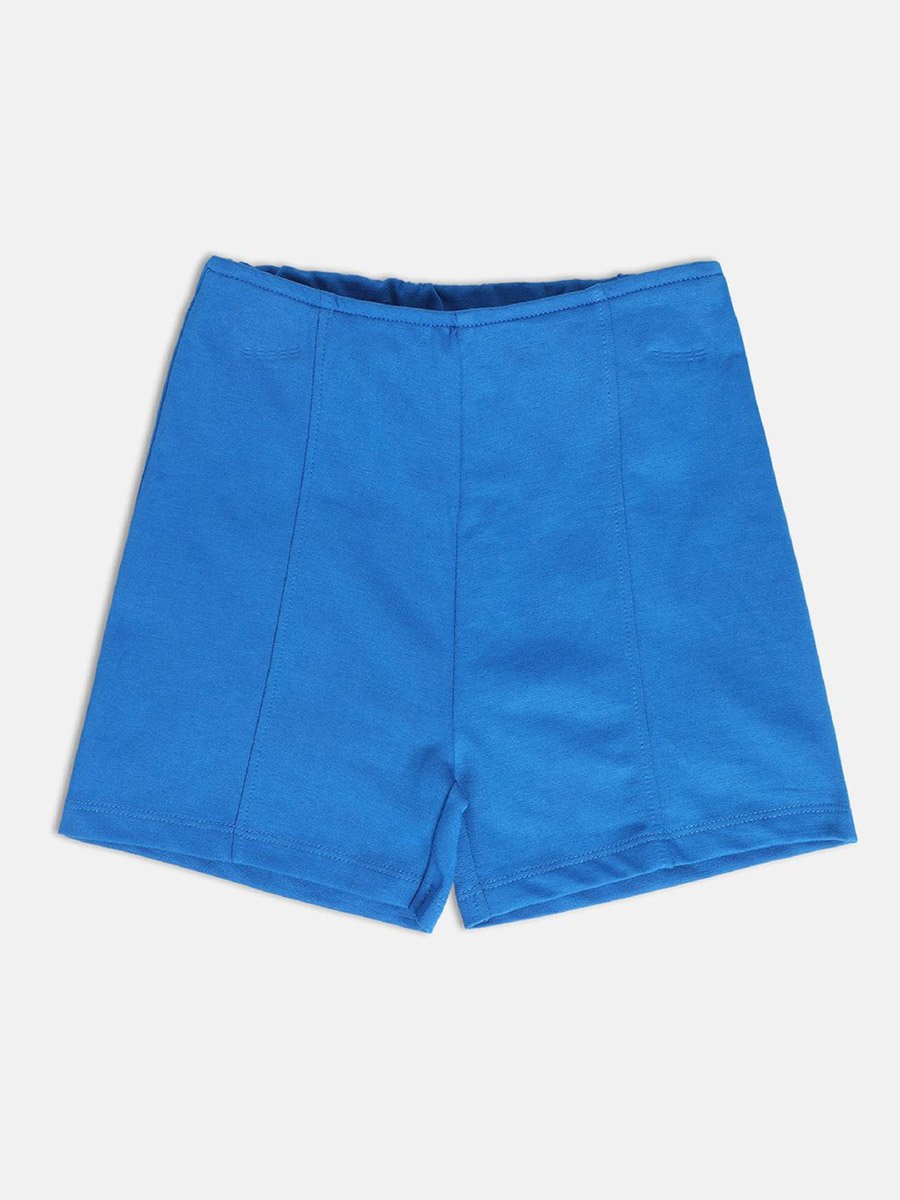 Girls Cotton Plain Casual Shorts