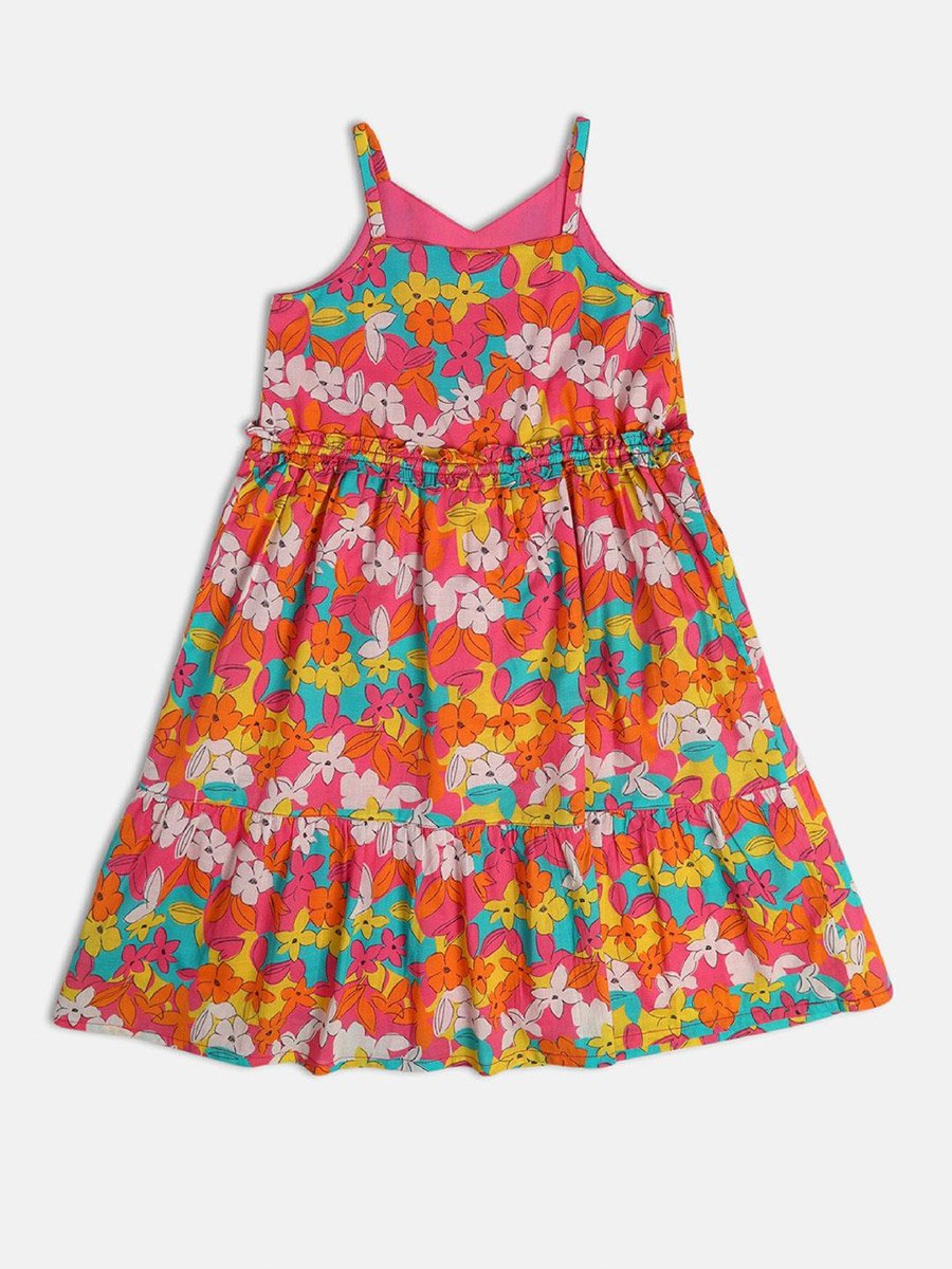 Girls Floral Tiered  Dress