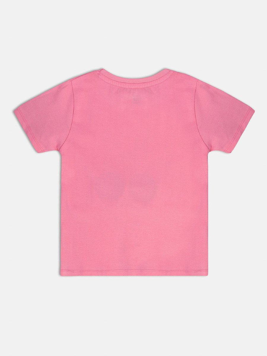 Girls Cotton Giraffe Print T-Shirt