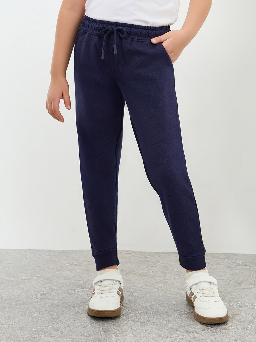 Kids Unisex Cotton Joggers with Side Pocket