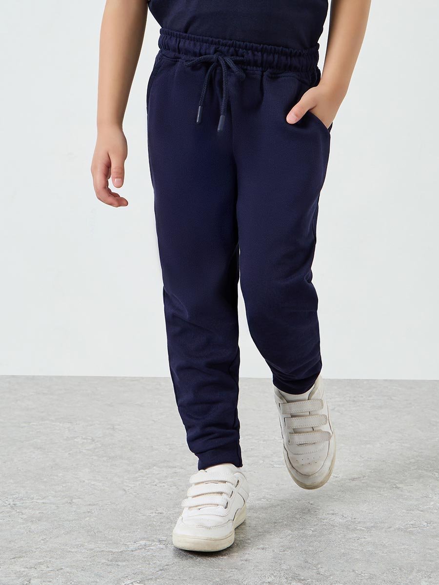 Kids Unisex Cotton Joggers with Side Pocket