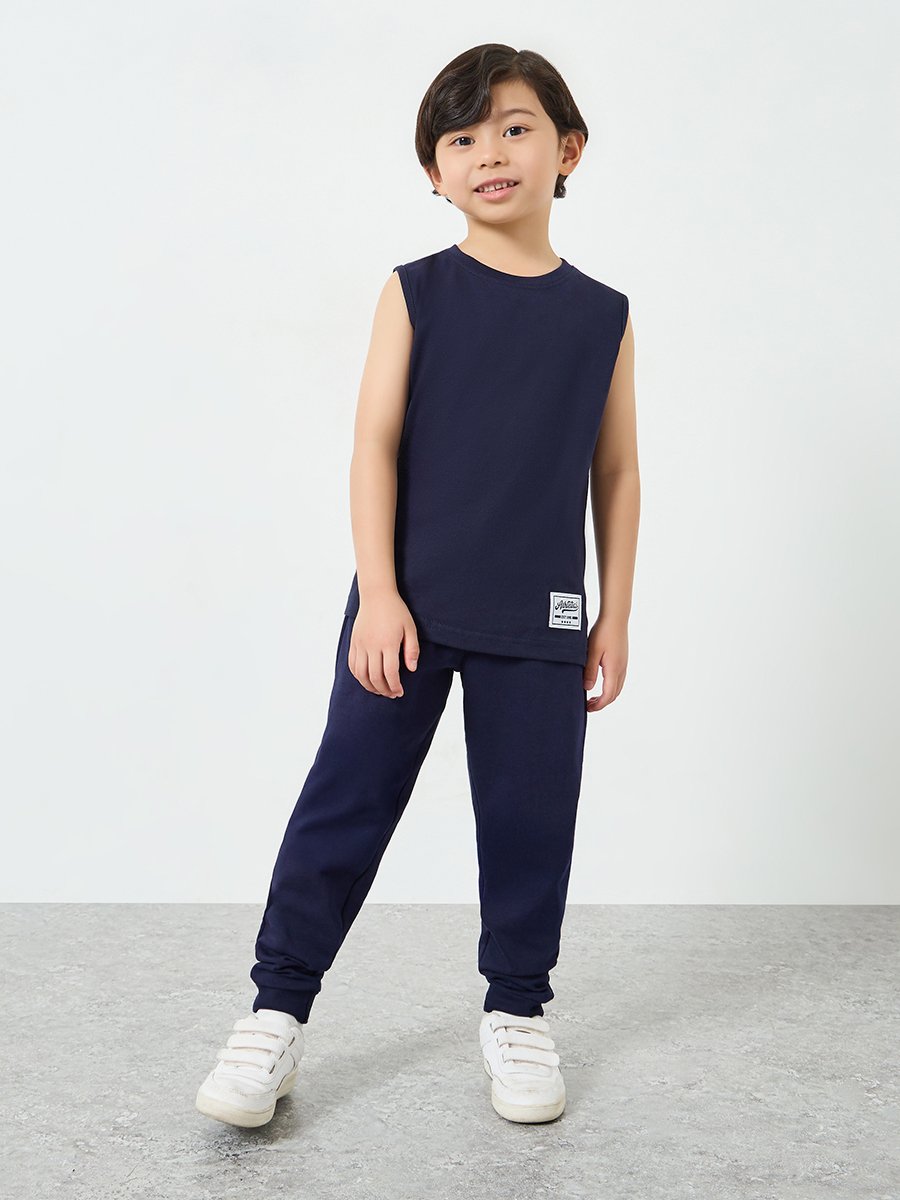 Kids Unisex Cotton Joggers with Side Pocket