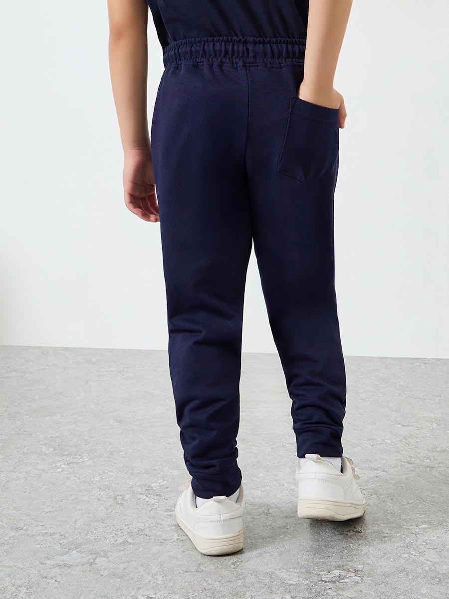 Kids Unisex Cotton Joggers with Side Pocket