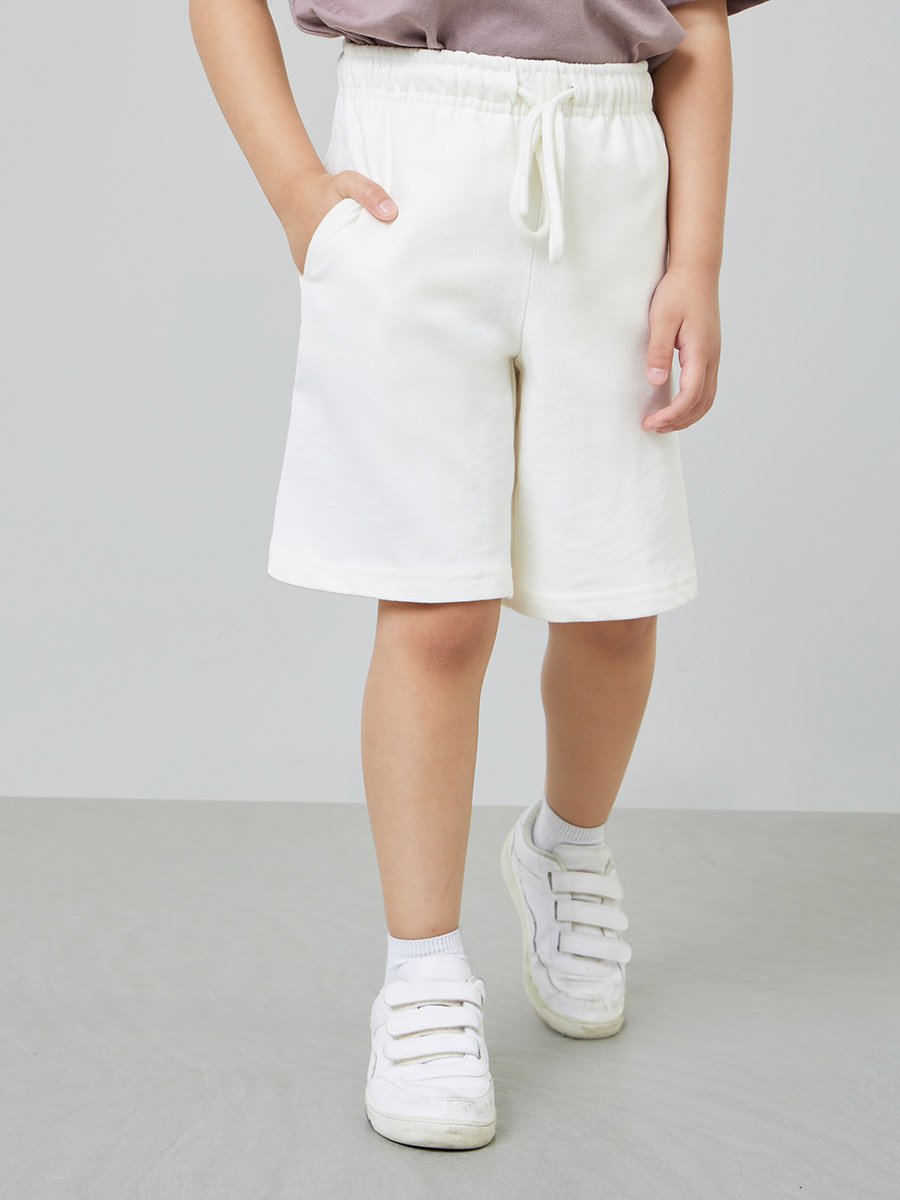 Boys Pack of 2 - Cotton Knitted Drawstring Shorts