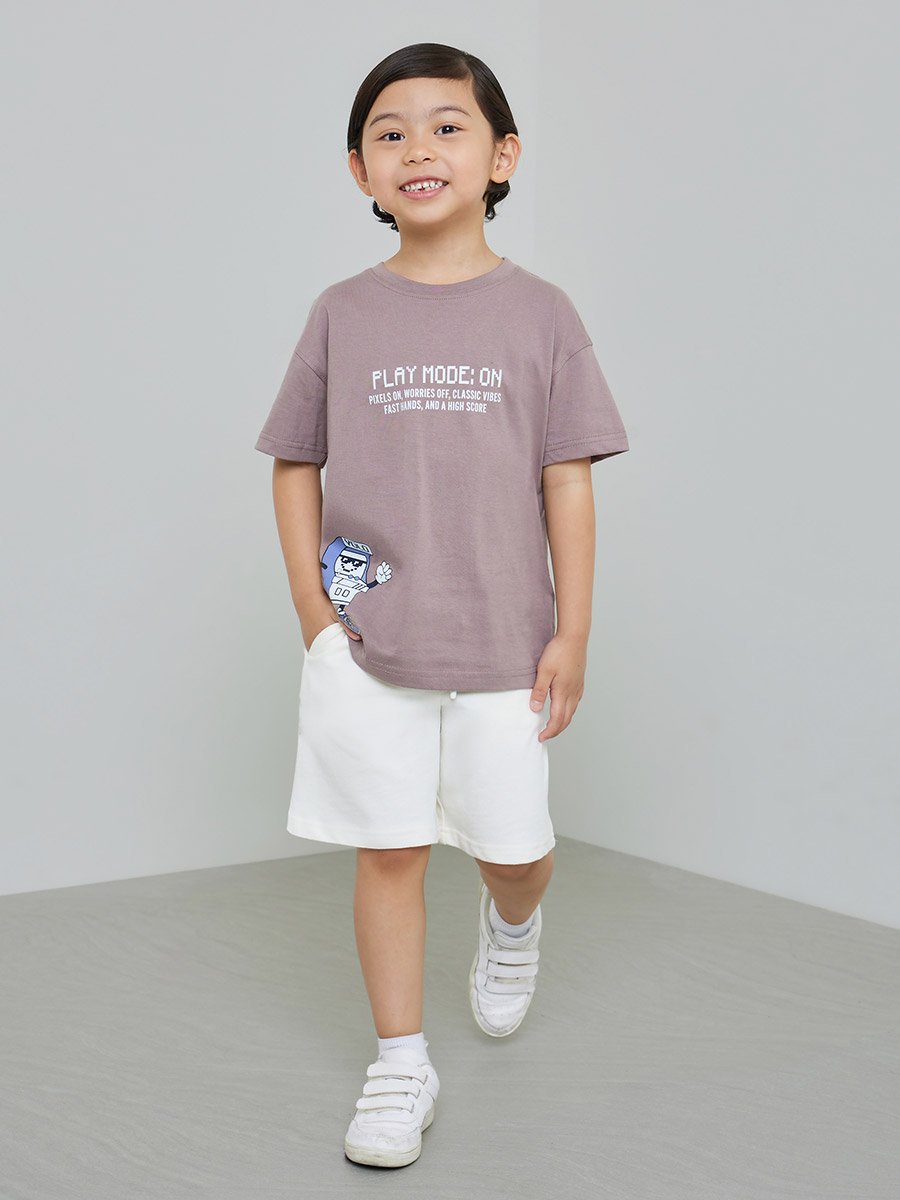 Boys Pack of 2 - Cotton Knitted Drawstring Shorts
