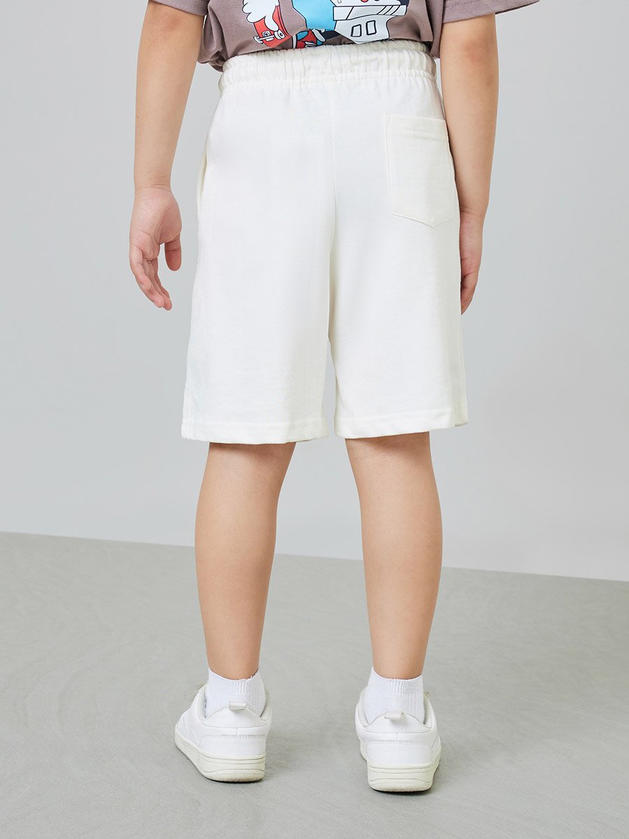 Boys Pack of 2 - Cotton Knitted Drawstring Shorts