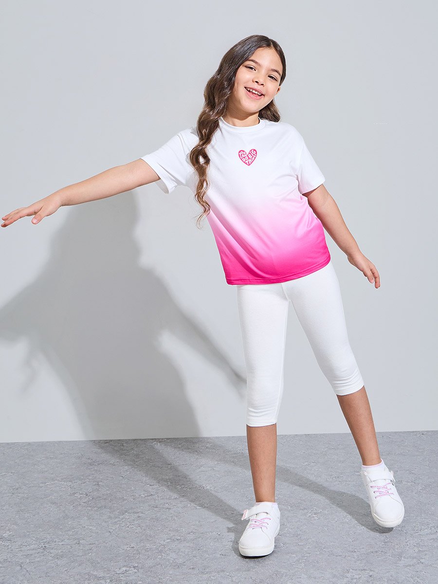 Girls Pack of 2 - Cotton Blend Capri Leggings