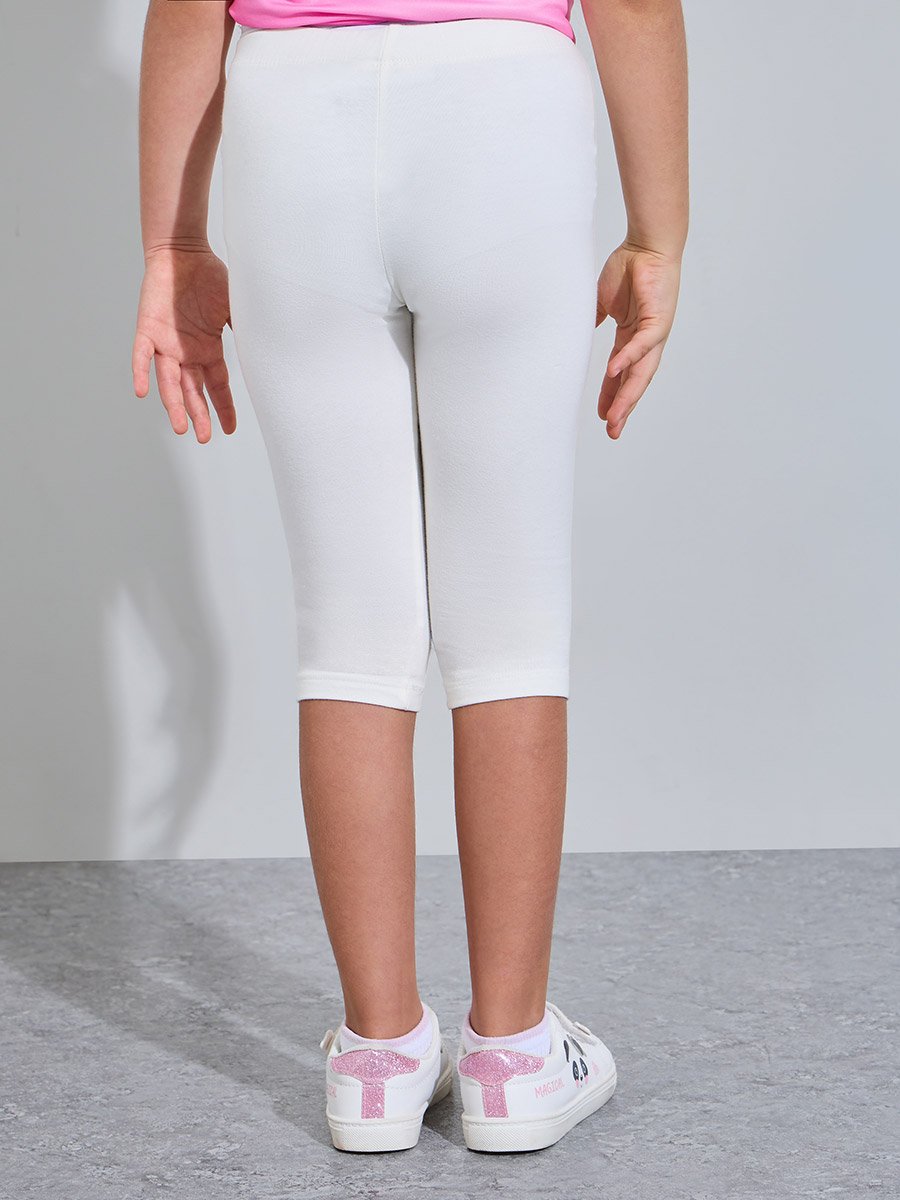 Girls Pack of 2 - Cotton Blend Capri Leggings