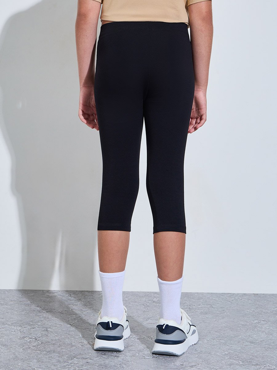 Teen Girls Pack of 2 - Cotton Blend Capri Leggings