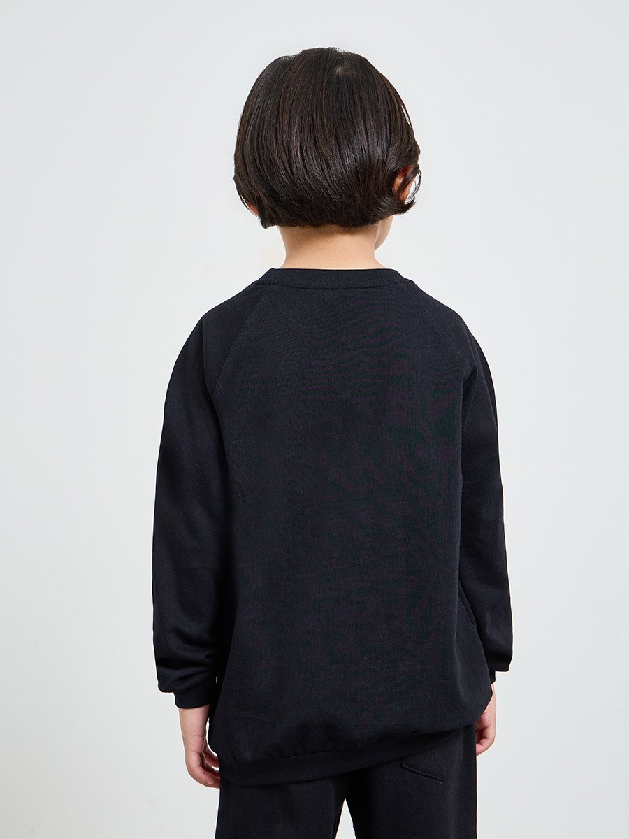 Kids Unisex Raglan Sleeve Cotton Regular Fit Sweatshirt