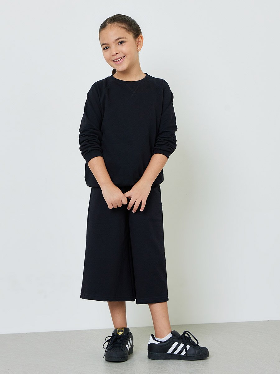 Kids Unisex Raglan Sleeve Cotton Regular Fit Sweatshirt