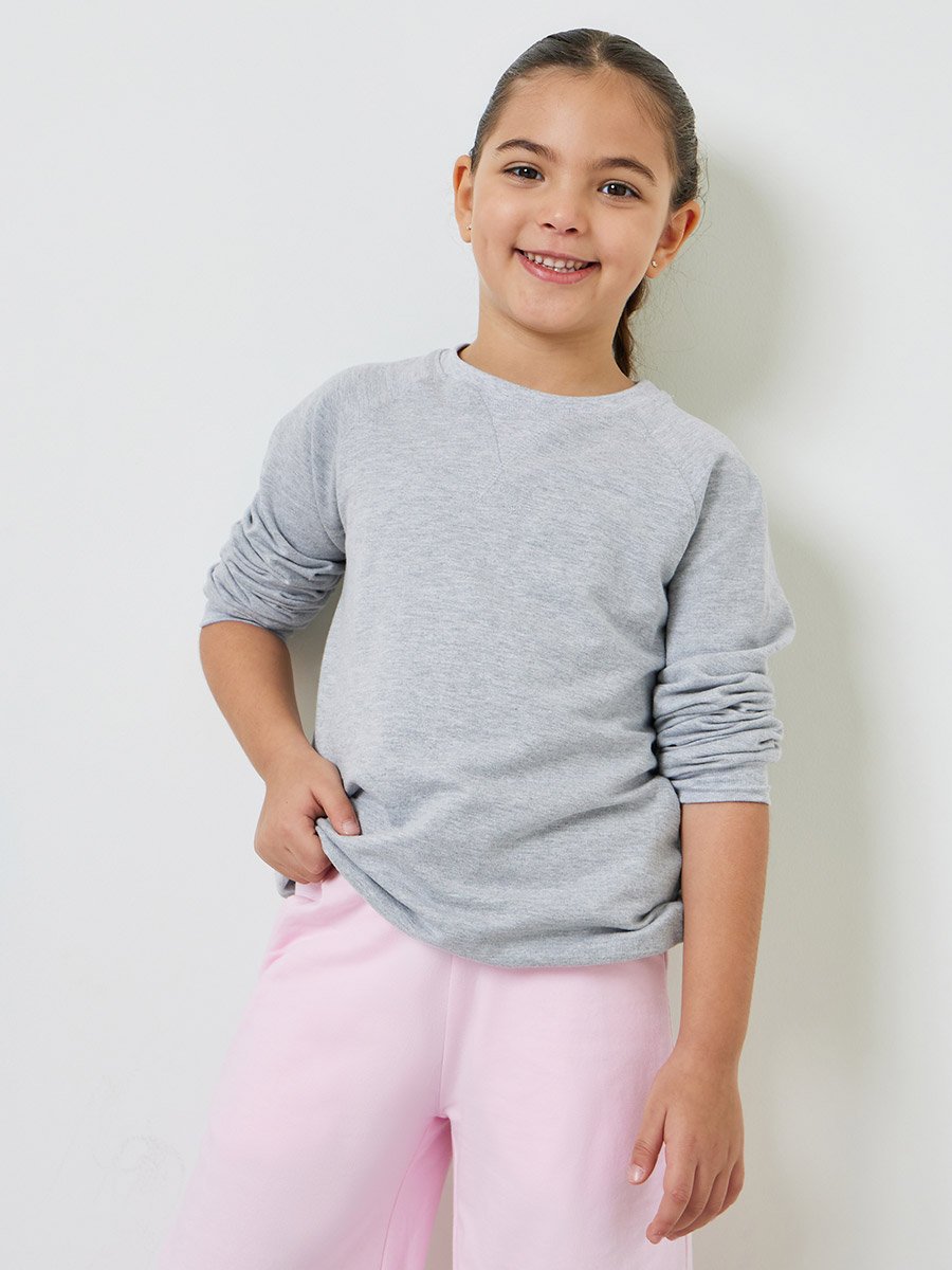 Kids Unisex Raglan Sleeve Cotton Regular Fit Sweatshirt