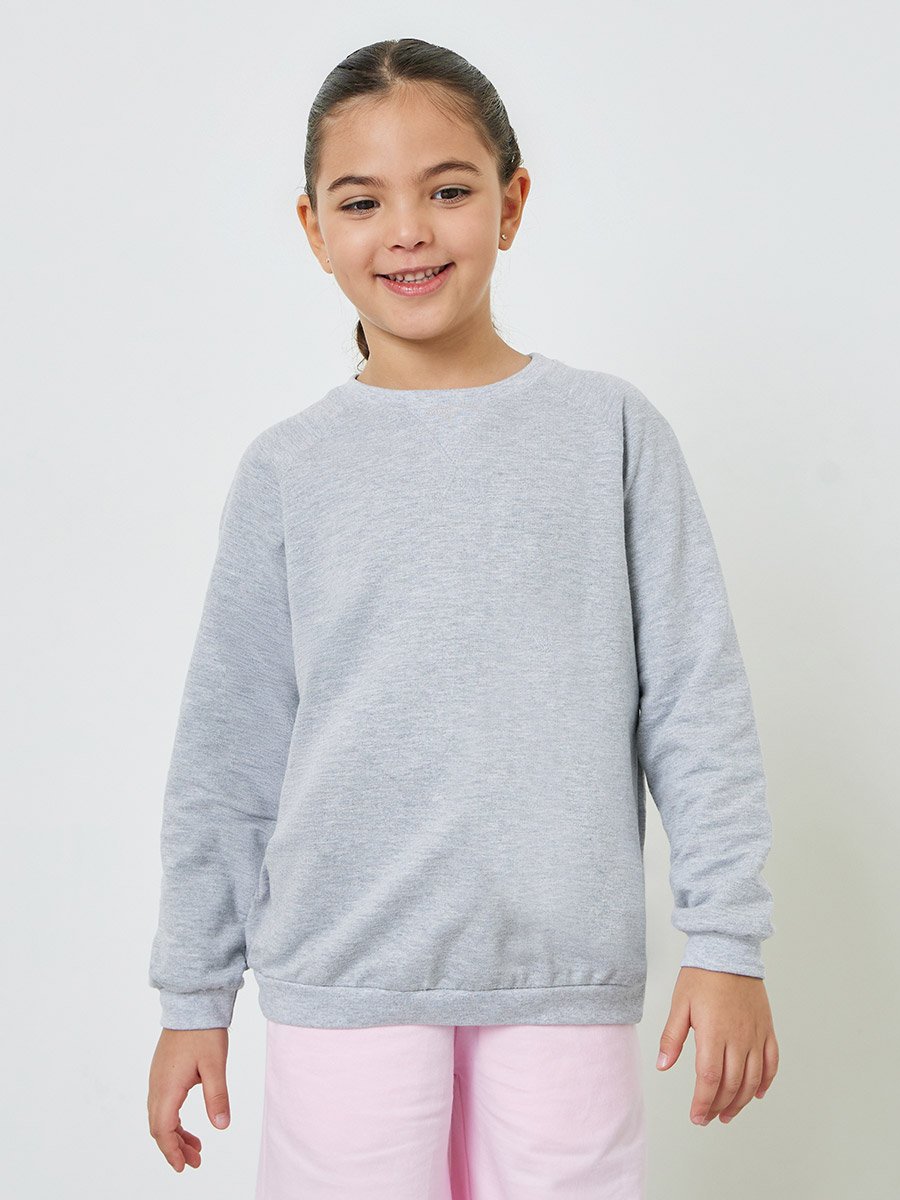 Kids Unisex Raglan Sleeve Cotton Regular Fit Sweatshirt